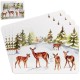 Forest Family Deer Winter Scene Set Of 4 Placemats