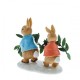 Beatrix Potter Peter Rabbit and Flopsy Christmas Ivy Figurine