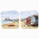 Sandy Bay Seaside Beach Scene Set Of 4 Coasters