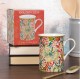 William Morris Golden Lily Terracotta Floral Fine China Mug - Gift Boxed