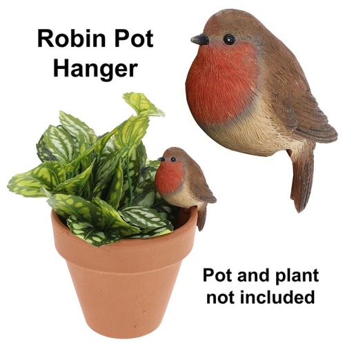 Robin Pot Hanger Planter Garden Decor Ornament Decoration bird lover gift