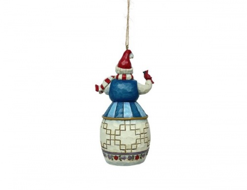 Jim Shore Snowman with Bird Hanging Ornament
