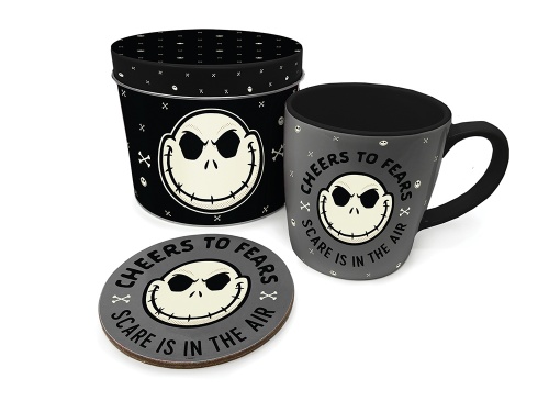 Nightmare Before Christmas Cheers to Fears Mug & Coaster in Tin Gift Set