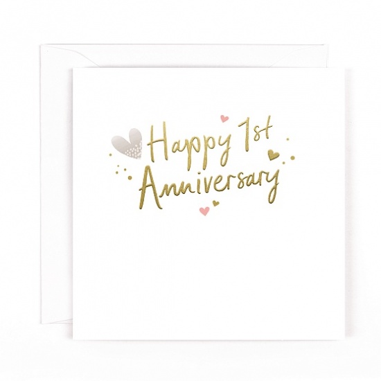 Happy 1st Anniversary Greeting Card - Wedding Anniversary
