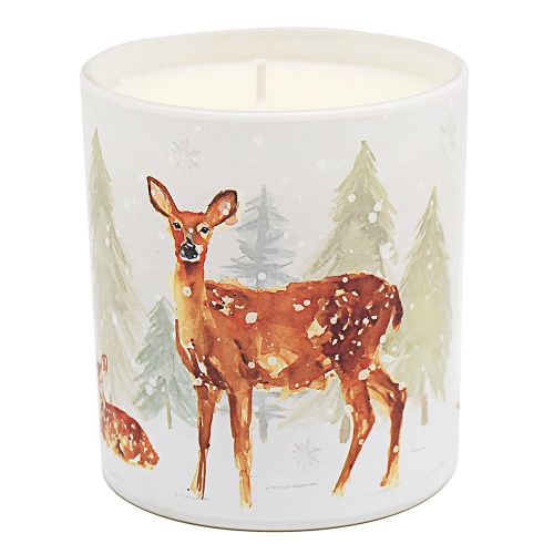 Forest Family Stag Scented Candle Vanilla & Cinnamon Ceramic Candle Jar Gift