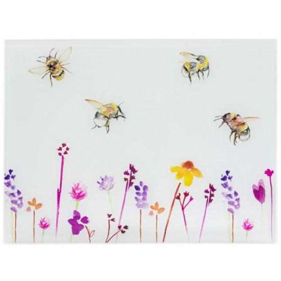 Busy Bees Glass Cutting Chopping Board Worktop Saver