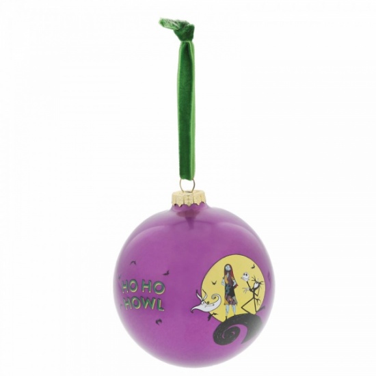 Festive Frights Nightmare Before Christmas Glass Bauble - Gift Boxed