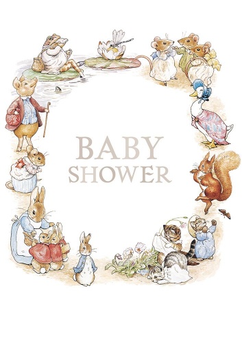 Beatrix Potter Baby Shower Greeting Card