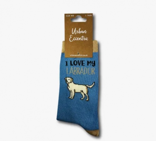 I Love My Labrador Socks Cotton Rich Socks Uni-Sex Novelty Unisex Dog Socks