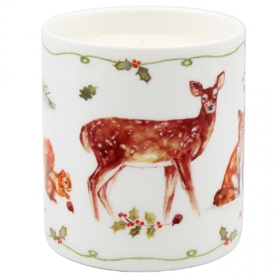 Winter Forest Scented Candle Vanilla & Cinnamon Ceramic Candle Jar Gift Boxed