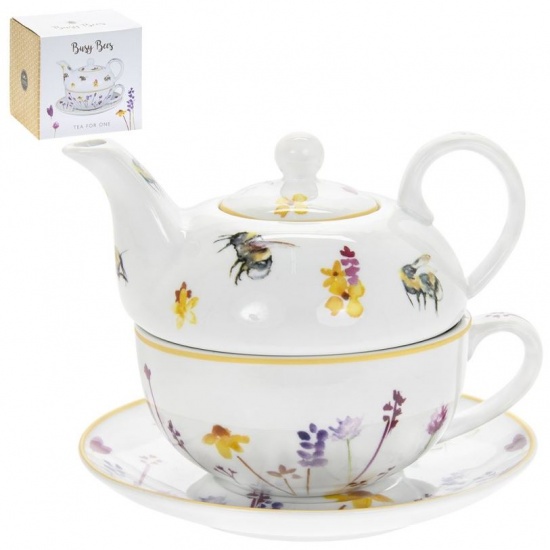 Busy Bees Tea for One - Teapot, Cup and Saucer Set
