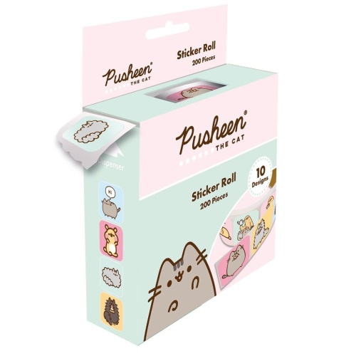 Pusheen the Cat Stickers Roll - 200 stickers