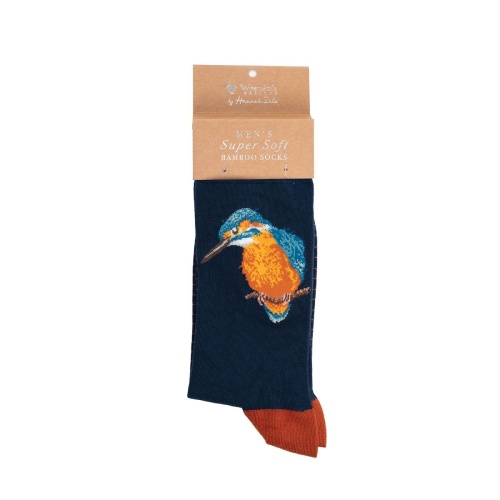 Wrendale Designs Kingfisher Men's Socks with Gift Bag