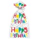 Happy Birthday 20 x Treat Party Favour Sweet Cellophane Bags