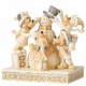 Disney Traditions Frosty Friendship White Woodland Mickey and Friends figurine