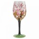 Lolita Cherry Blossom Hand Painted Wine Glass Gift Boxed