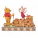 Disney Traditions Jumping into Fall Piglet and Pooh Autumn Leaves Figurine
