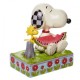 Jim Shore Peanuts Snoopy and Woodstock eating Watermelon Figurine
