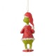 Jim Shore The Grinch Holding Heart Shaped Candy Cane Hanging Ornament