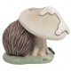 Jim Shore Hedgehog by Mushroom Mini Figurine Heartwood Creek White Woodland