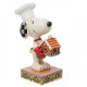 Peanuts Snoopy Holding Gingerbread House Figurine