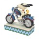 Jim Shore Peanuts Snoopy and Woodstock Riding a Motorcycle Figurine