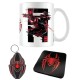 Spider Man Miles Morales Web Glitch Mug Coaster and Keyring Gift Set Marvel