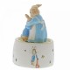 Beatrix Potter Mrs. Rabbit and Peter Ceramic Musical Figurine