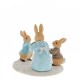 Beatrix Potter Mrs. Rabbit with a Christmas Pudding Peter Rabbit Figurine