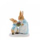 Beatrix Potter Mrs Rabbit Passing Peter Rabbit a Present Figurine