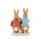 Beatrix Potter Peter Rabbit and Flopsy in Winter Figurine Ornament