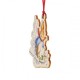 Beatrix Potter Peter Rabbit Sledging at Christmas Wooden Hanging Ornament