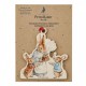 Beatrix Potter Mrs. Rabbit with a Christmas Pudding Wooden Hanging Ornament