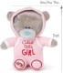 Me to You - Tiny Tatty Teddy Cutest Little Girl Pink Baby Grow Push Bear