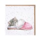 Wrendale Designs Kitten in Slipper The Snuggle is Real Greeting Card