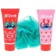Disney Stitch Christmas Beauty Gift Set Shower Gel Body lotion and Body Puff