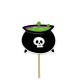 Halloween Cupcake Toppers pack 12 Ghost, Pumpkin, Skull and Cauldron