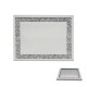 Crushed Crystal Diamante Mirrored Glass Placemats Set of 2