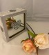 Crushed Crystal Heart Diamante Mirrored Glass Coasters Set of 4