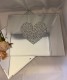 Crushed Crystal Diamante Heart Mirrored Glass Placemats Set of 2