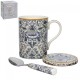 William Morris Lodden Mug Coaster and Spoon Set - Boxed