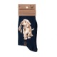 Wrendale Navy Blue Hopeful Labrador Dog Bamboo Womens Socks