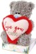Me to You Tatty Teddy 7'' Love You Always Pink Padded Heart Bear