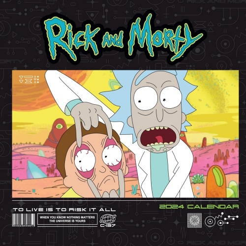 Rick & Morty 2024 Wall Calendar Officially Licensed
