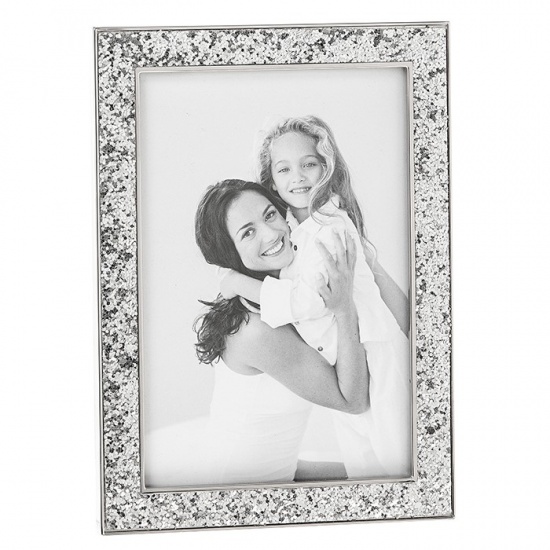 Silver Glitter 4'' x 6'' Picture Sparkly Photo Frame