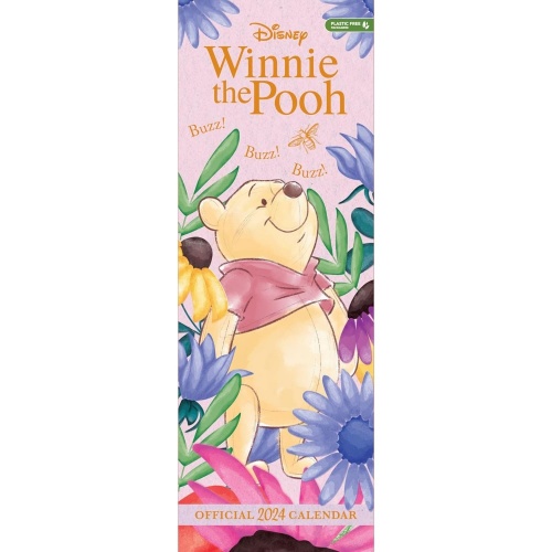 Disney Winnie The Pooh Official 2024 Slimline Wall Calendar