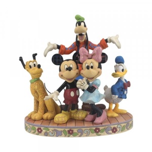 Disney Traditions Fab Five Mickey, Minnie, Pluto, Donald and Goofy Figurine