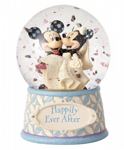 Disney Traditions Mickey & Minnie Wedding Waterball - Happily Ever After