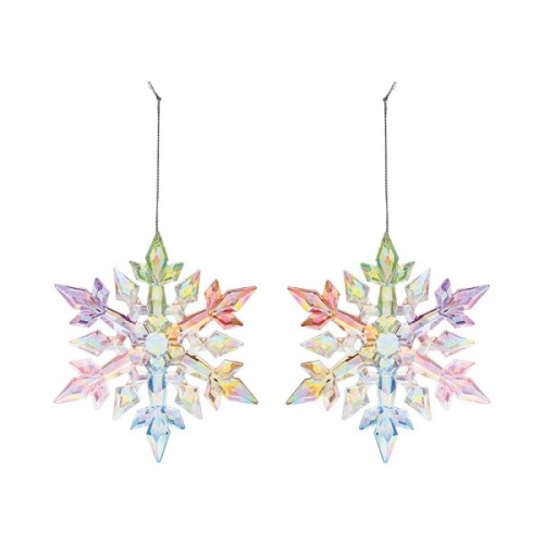 Rainbow Snowflake Hanging Ornament Acrylic Ornament