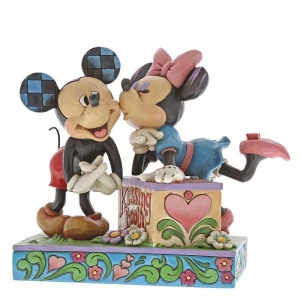 Disney Traditions Mickey & Minnie Mouse Kissing Booth Figurine